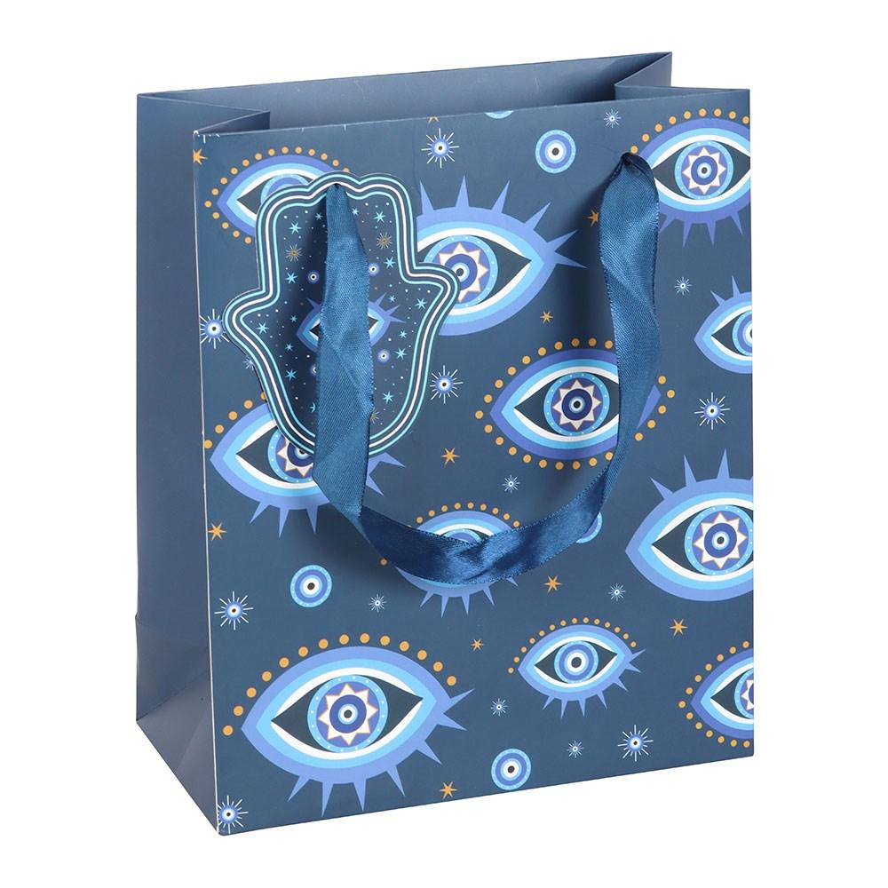 Something Different - Medium All Seeing Eye Print Gift Bag - Blue